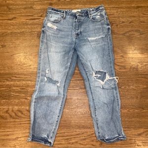 Pacsun Mom Jeans Size 28 Distressed Ripped Denim Pants